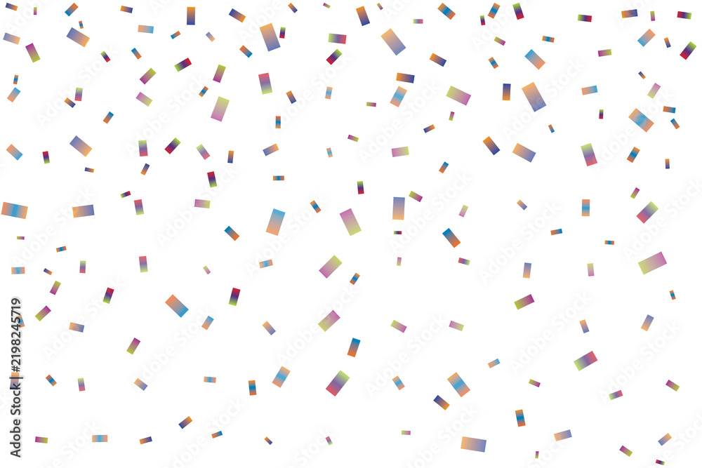 Obraz premium Colorful confetti pieces falling isolated on transparent background