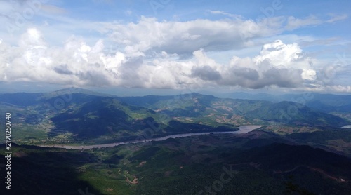 Photography mountain landscape with clouds