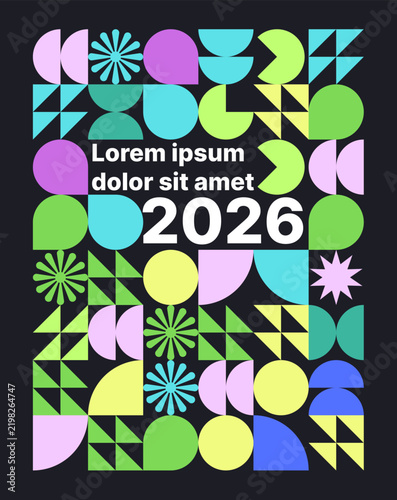 Carousel Abstract Geometric Design Template