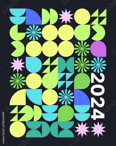 Carousel Abstract Geometric Design Template