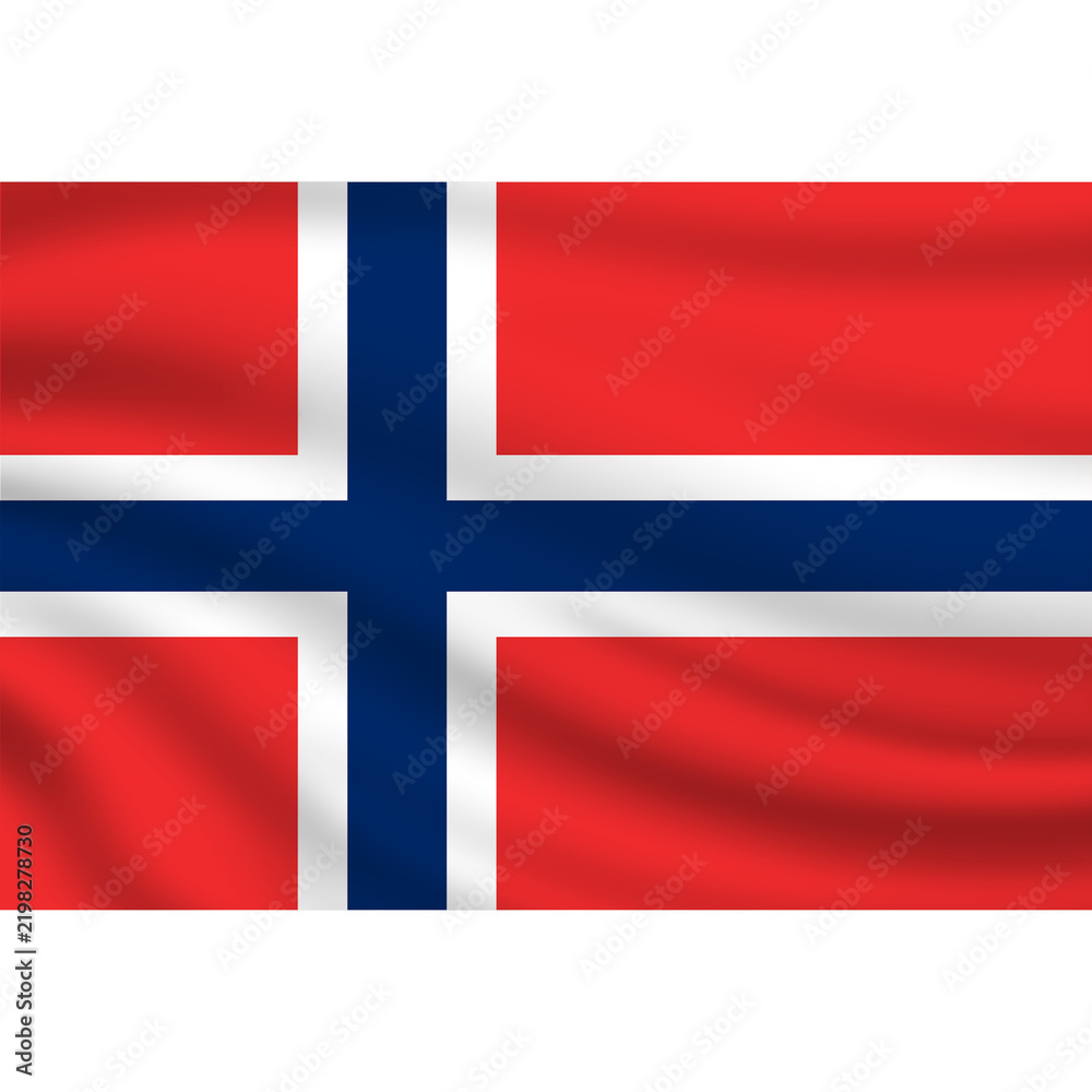 Fototapeta premium Norway Waving National Flag