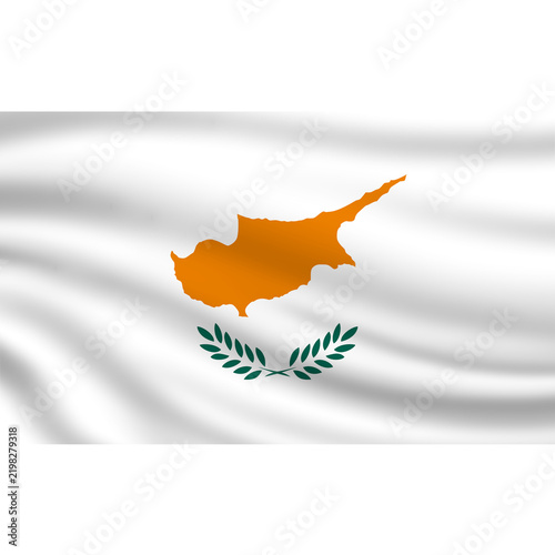 Canvastavla Waving Cyprus National Flag