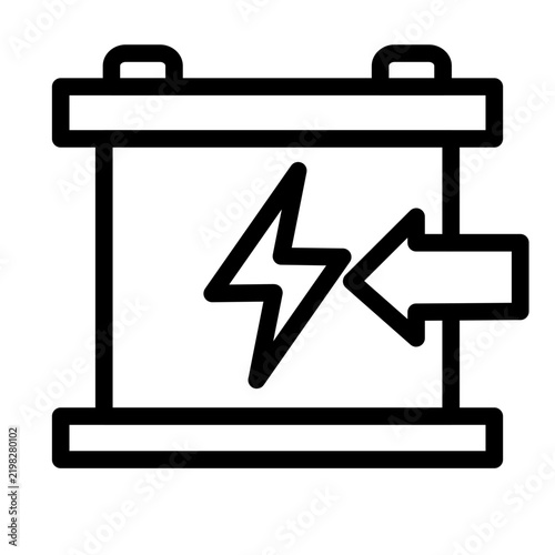 Electric Battery Charging Input Icon