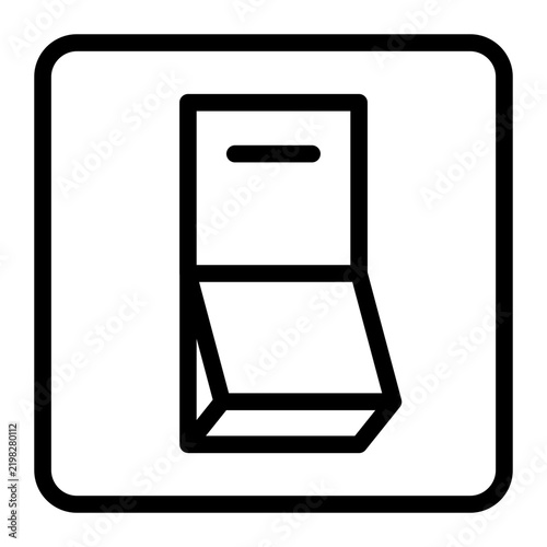 Minimalist Toggle Power Switch Line Icon