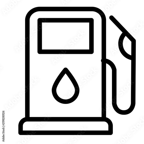 Fuel Pump Station Outline Icon