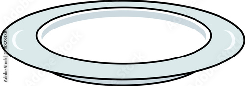 Cute Fruit and Plate Collection Line Art Illustration