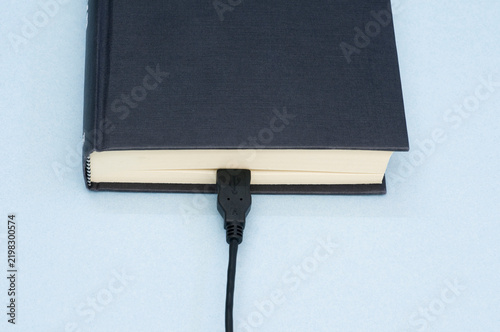 hardcover book with usb connection