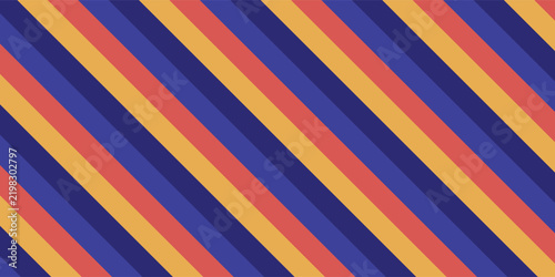 Retro wave lines background. Colourful wavy path wallpaper. Vintage curved stripes and lines backdrop. Vector template design in 60s, 70s or 80s style.