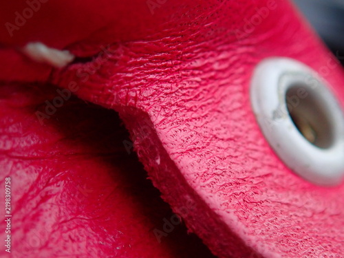 close up of a red shirt