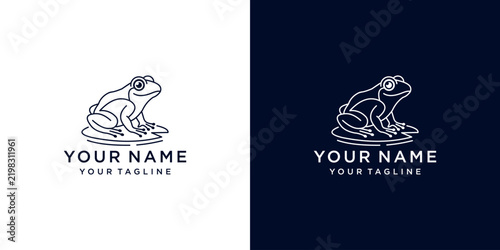 line style frog logo