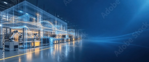 futuristic automated industrial building