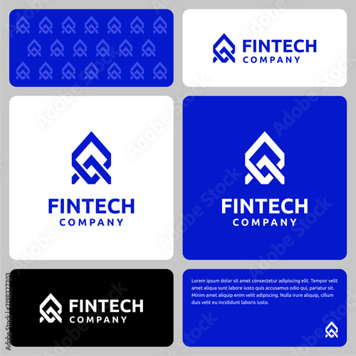 Geometric asbtract  technology logo template