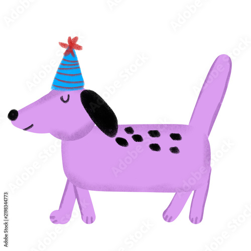 Photography cute dong with birthday hat