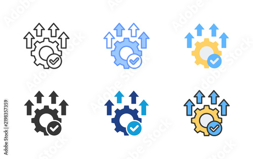 Optimization Icon Set Multiple Style Collection
