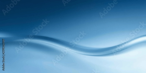 Abstract Blue Wave Background with Smooth Flowing Curves, Dynamic Lines, Soft Light, Water Texture and Modern Vector Design for Wallpaper and Creative Backdrop