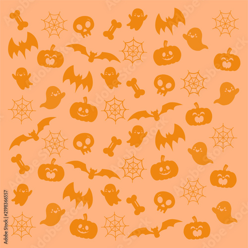 halloween seamless pattern with pumpkins