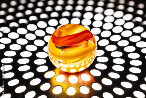 Yellow & Orange Swirl Marble On Drain Cover