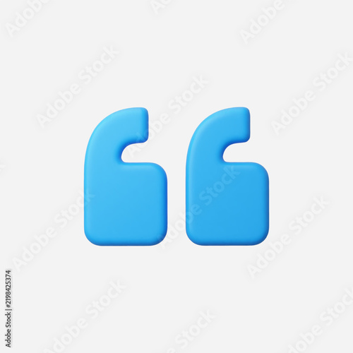 3d Realistic Quote icon vector illustration