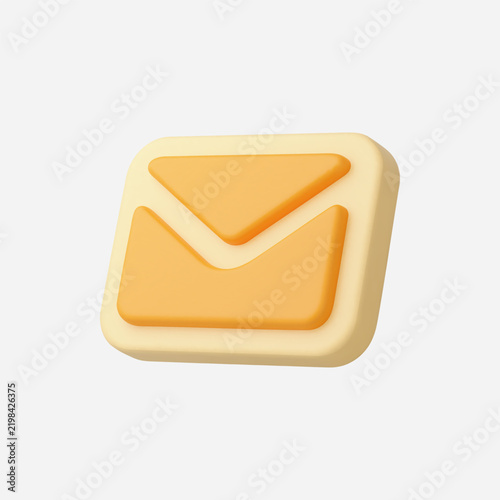 3d Realistic Email icon vector illustration