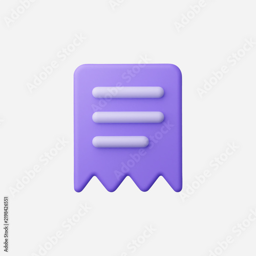 3d Invoice icon vector illustration