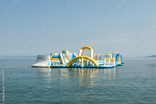 Floating Inflatable Water Park in the Adriatic Sea