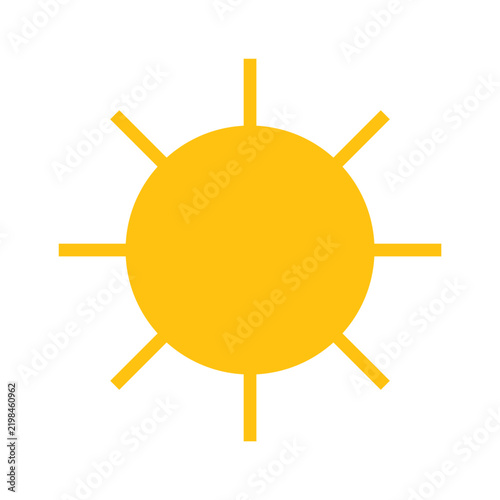 Yellow Sun Vector Graphic Icon