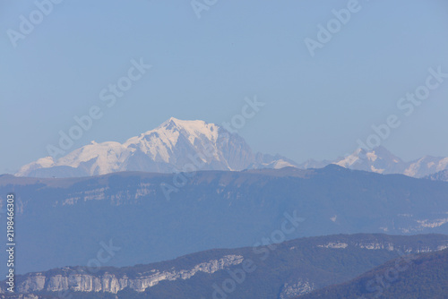 Mont blanc vu du Bugey