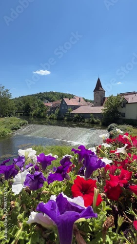 Blick über Creglingen, Deutschland 