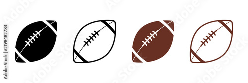 American Football Leather Ball Isolated on Transparent Background. Classic Brown Equipment for Game Day Banner, Championship Tournament, and Sports Graphic Design. Vector Illustration