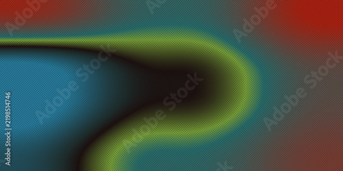 Dynamic abstract background with flowing curves and halftone dot effect