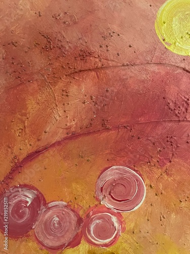 Фотография Abstract textured earth tone painting
