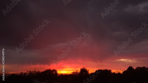 Photography dramatic sky at sunset