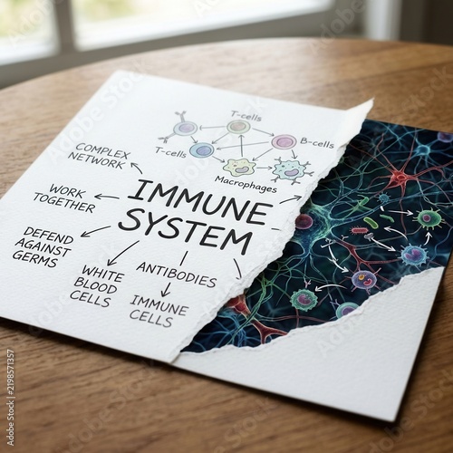 Diagram Of The Human Immune System Explained With Cells And Network Connections
