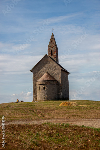 Historical church in Drazovce, Slovakia, built in 11th century