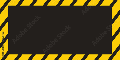 Warning yellow black diagonal stripes line. Safety stripe warning caution hazard danger road vector sign symbol.