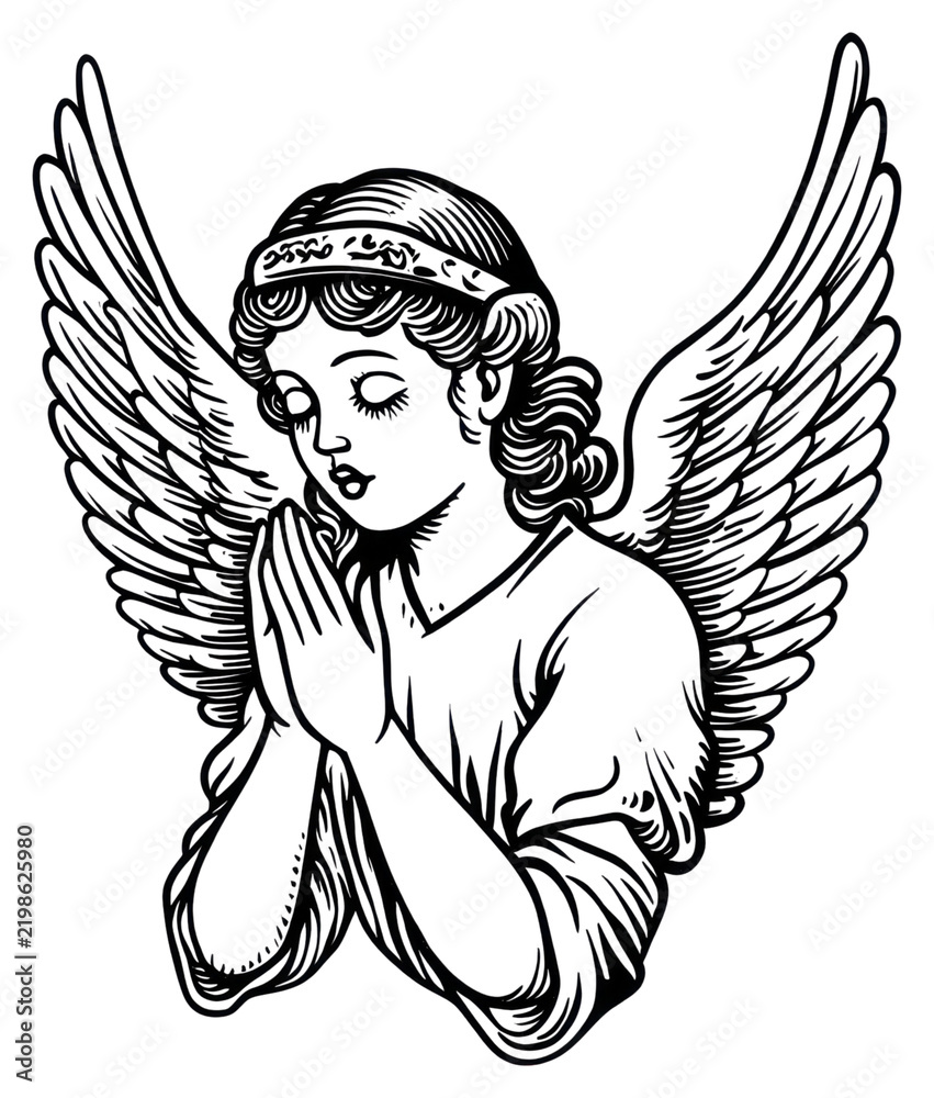 Obraz premium PNG Angel cry angel art illustration.