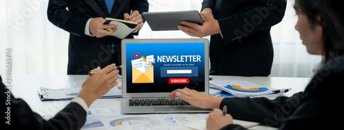 Fotografie newsletter signup page on computer for customer to subscribe brisk newsletter up