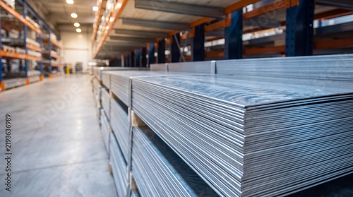 Galvanized steel sheet plate metal industrial warehouse storage production stock factory supply material construction manufacturing