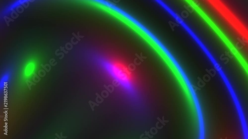 Abstract Neon Light Streaks and Glowing Colorful Motion Background.