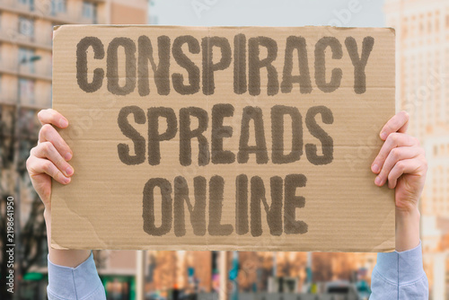 Obraz na plátně "Conspiracy spreads online" Wild theories about surveillance gain followers
