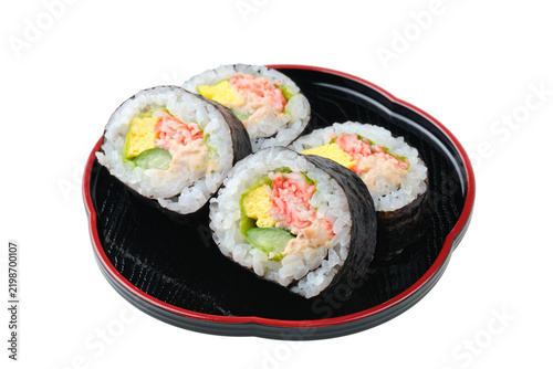 Naklejka 色どりが綺麗で美味しそうな海苔巻