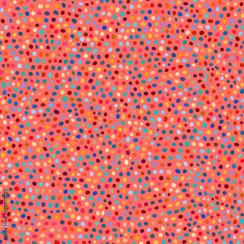Line Doodle Seamless Pattern 75 - Colorful Dots