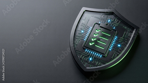 Digital shield cloud secure safety protection technology system defense cyber network secure data firewall guard privacy modern server internet