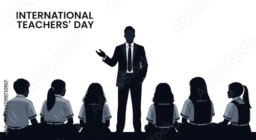 International teachers' day celebration with students and educator