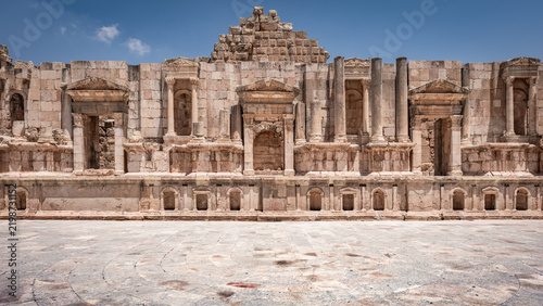 Fotografie South Theatre, Ruins of Gerasa, Jerash, Jordan