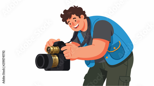 Photographer adjusting vintage lens 202608292101