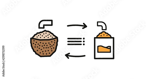 Coconut and bag exchange.