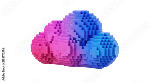 Abstract colorful cloud with gradient mesh effect
