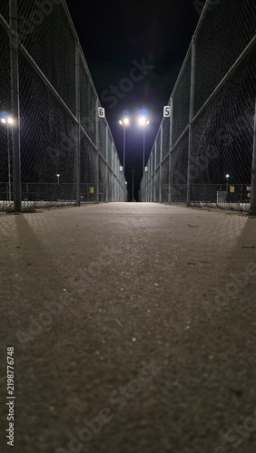night pickleball walkway lights