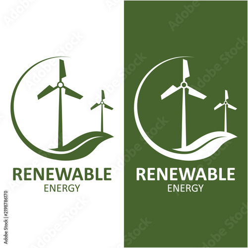 set of renewable energy logo vector icon illustration design.